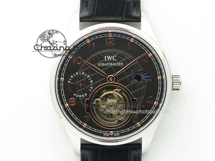 MIROTIME 0406 Thermal Portuguese Real PR Real Annual Calendar IW503501 RG ZF 1:1 Best Edition White Dial on Black Leather Strap A 7150